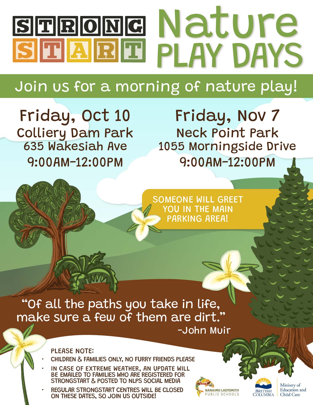 StrongStart Nature Play days