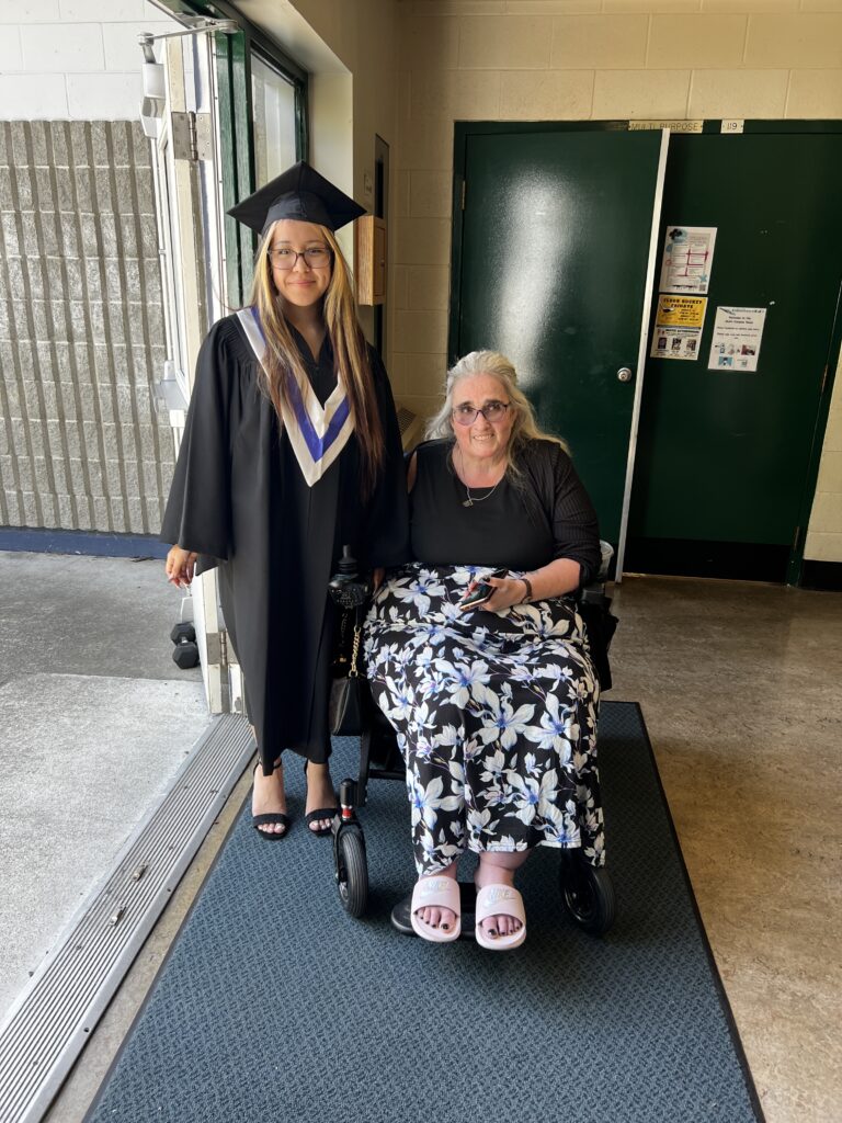Island ConnectED grad with her relative