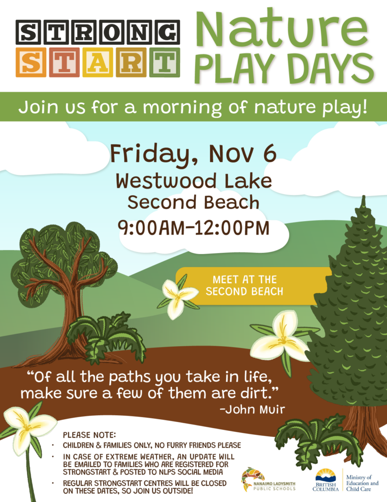 Nature Play Day - November 6, 2026 at Westowood Lake, Second cBeach - 9am-12pm