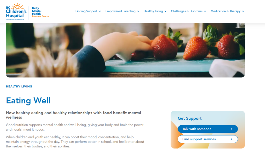 BC Children's Hospital - Food and Nutrition