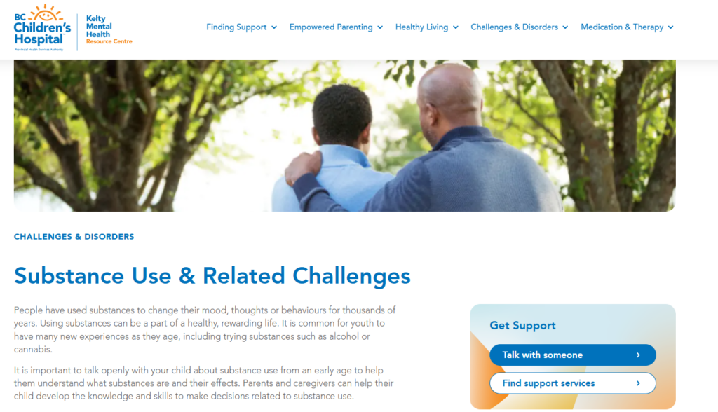 BC Children's Hospital - Substance Use
