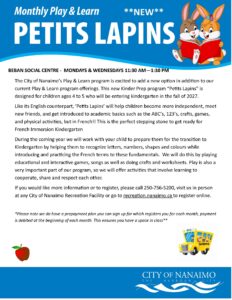 Kinder Prep “Petits Lapins”