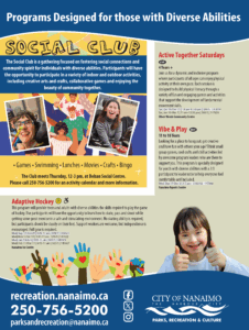 Programs from the City of Nanaimo for those with Diverse Abilities