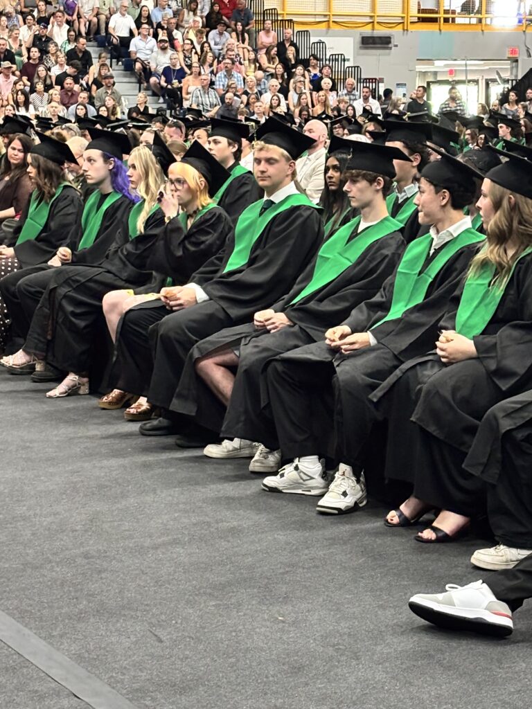 grads at ceremony