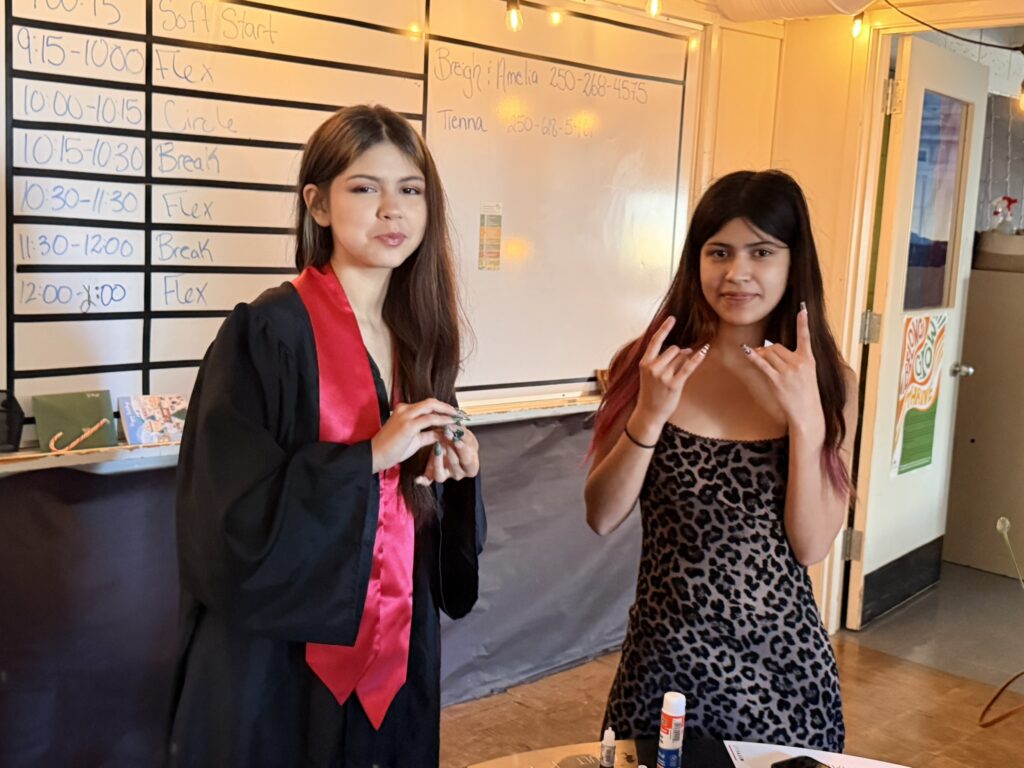 Learning Alternatives graduation ceremony - students pose for photos