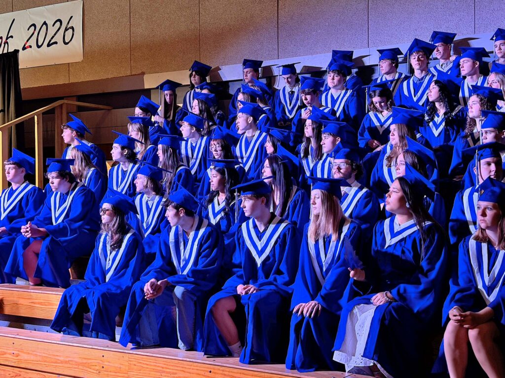 Ladysmith grads seated in the ceremony