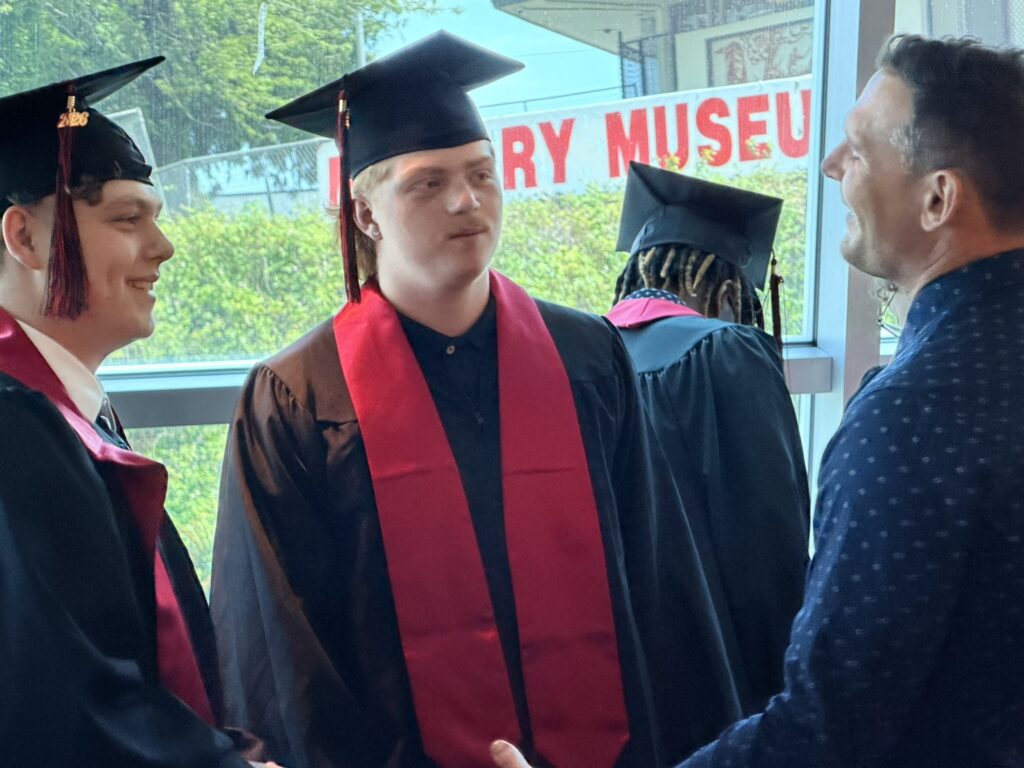 John Barsby grads before the ceremony