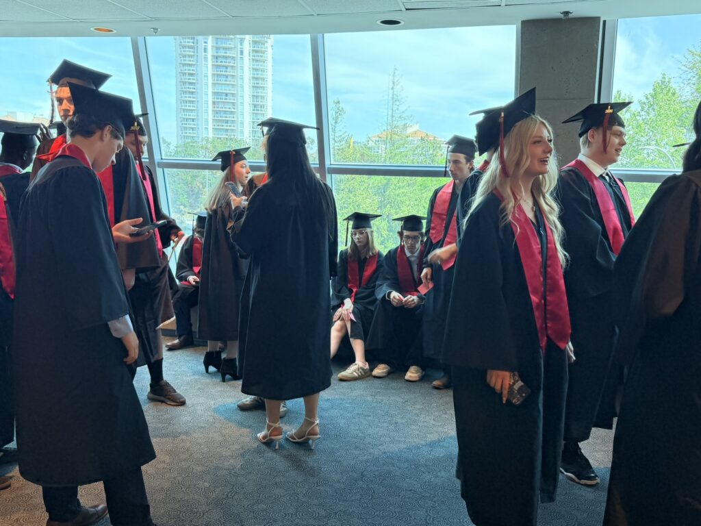 John Barsby grads before the ceremony