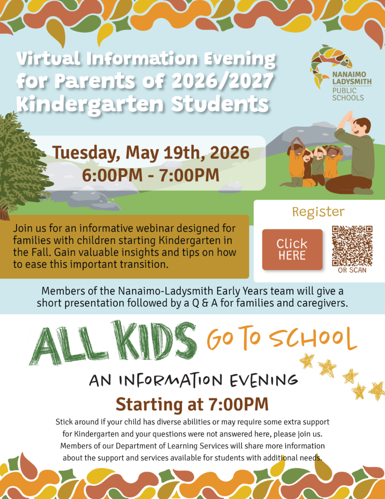 Kindergarten virtual information evening - May 19, 2026. 6PM