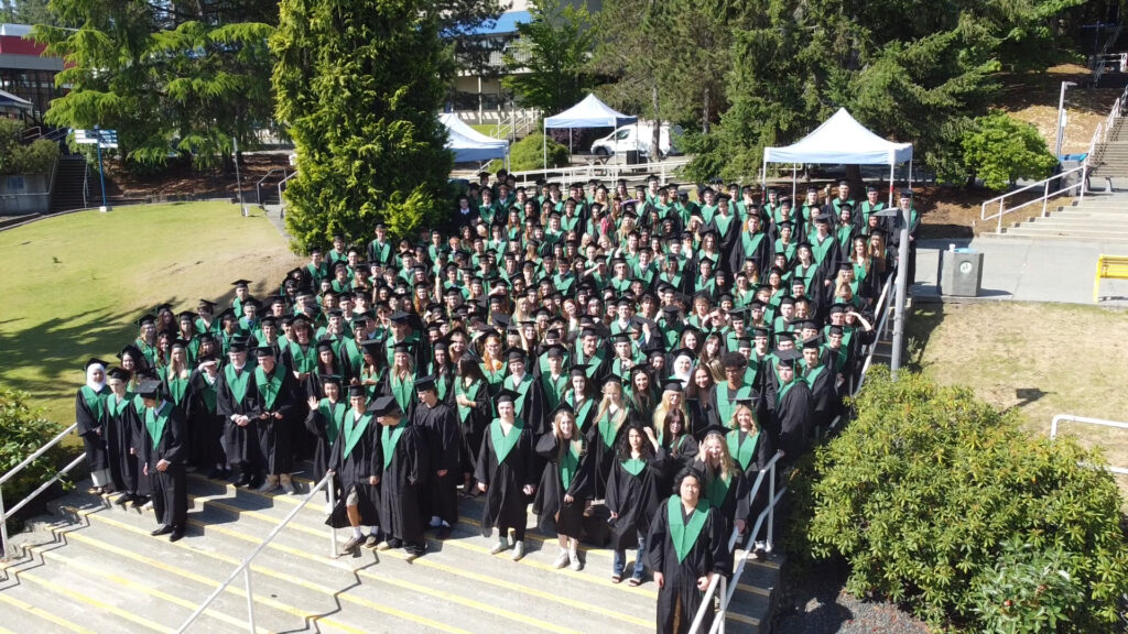 NDSS class of 2026 from drone shot at VIU campus
