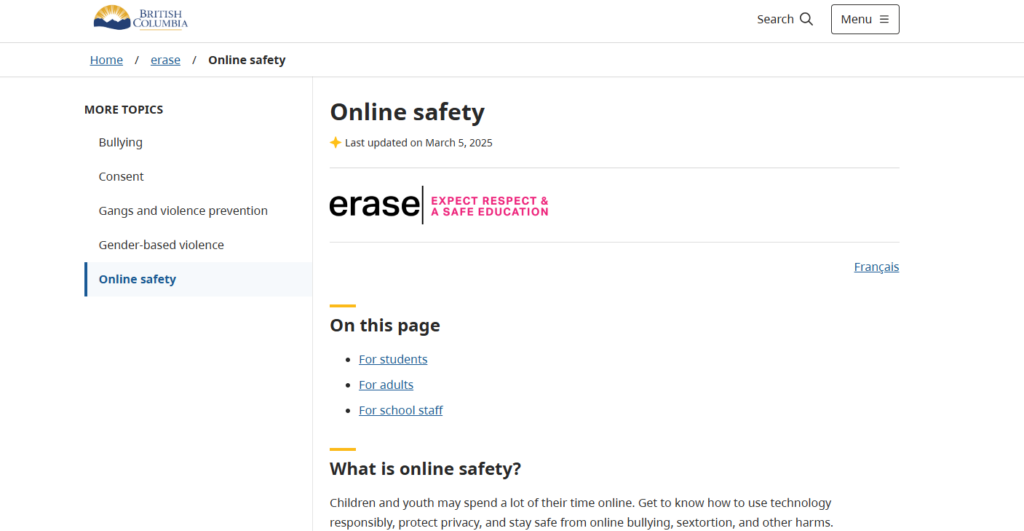 erase - online safety