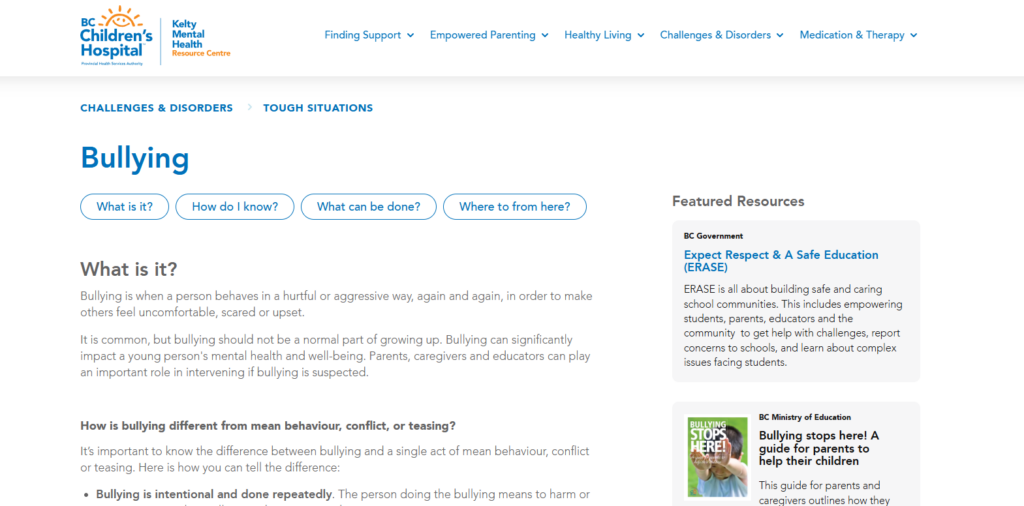 Bullying - Kelty mental health