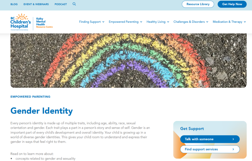 Gender identity - kelty mental health