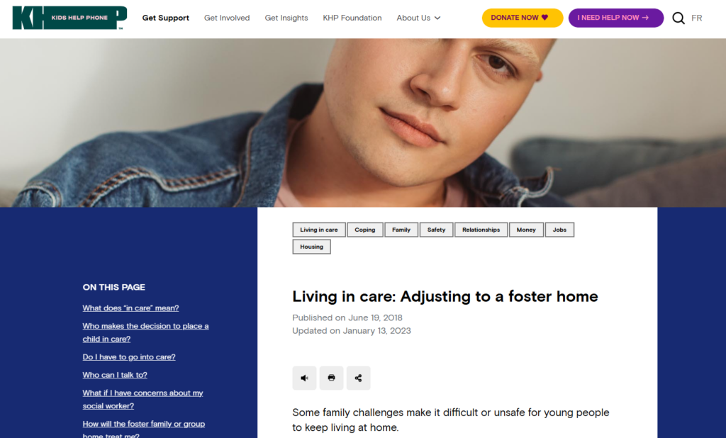 KHP - Living in Foster Care