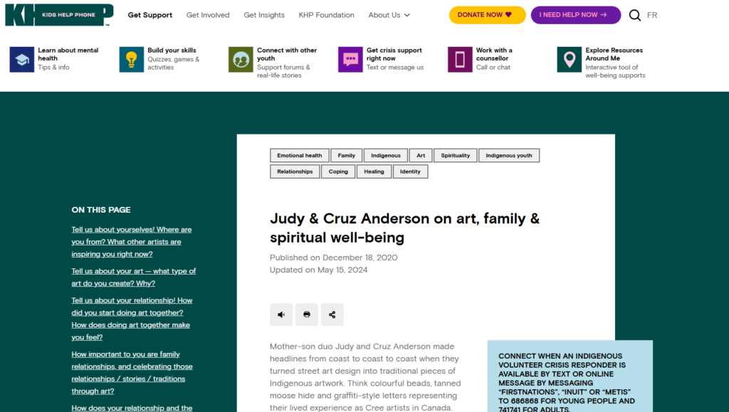 KHP - Art, Family, and spiritual wellbeing