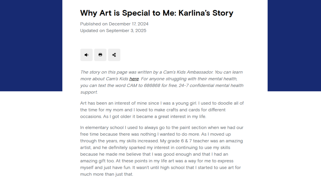 KHP - Art, Karlina's Story