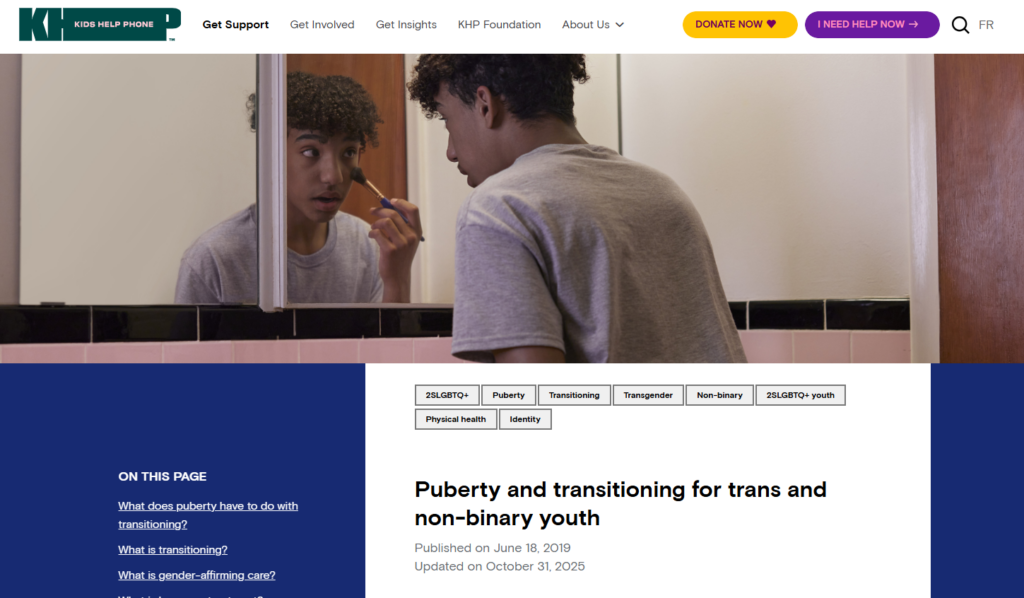 KHP - Puberty and transitioning Youth