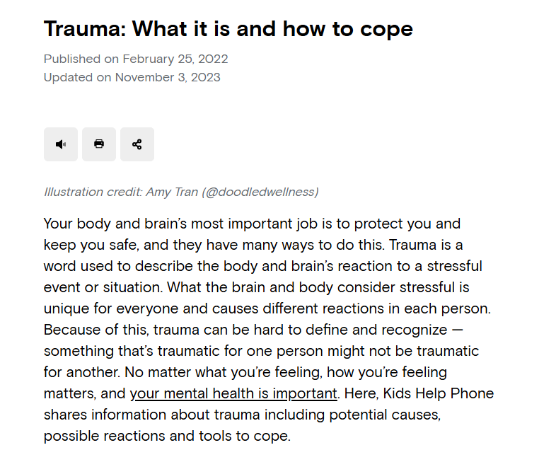 KHP - Trauma and coping