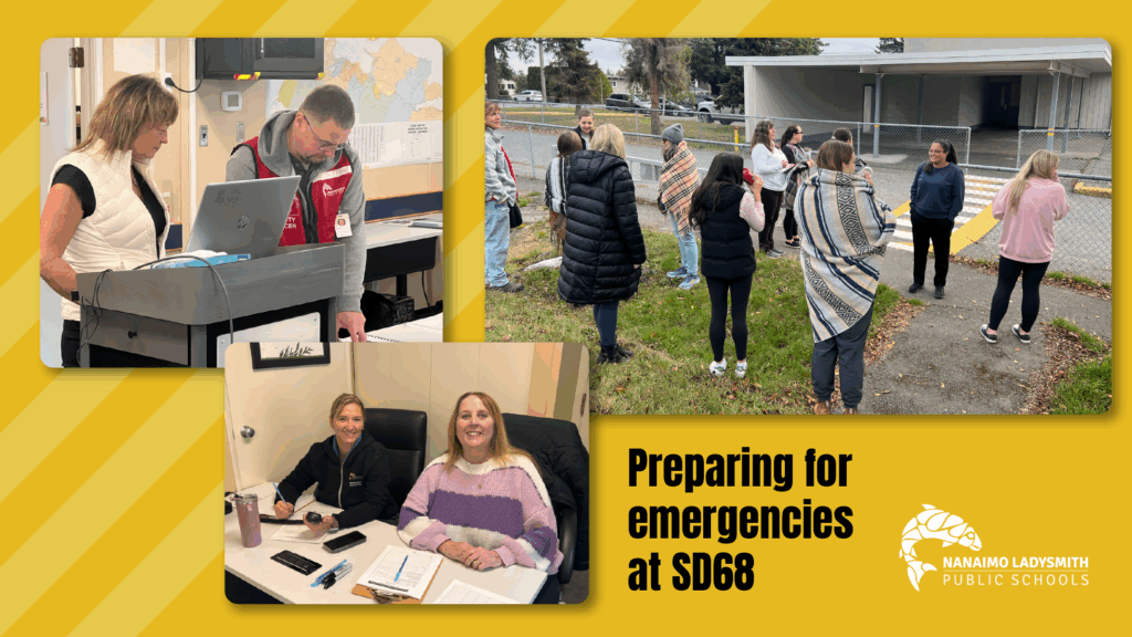 Preparing for emergencies at sd68